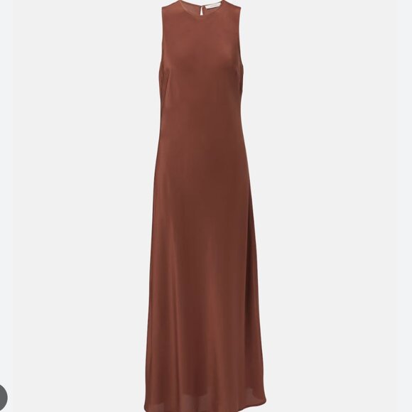 Asceno ‘Valencia’ Silk Dress - M - Brown - Picture 1 of 10